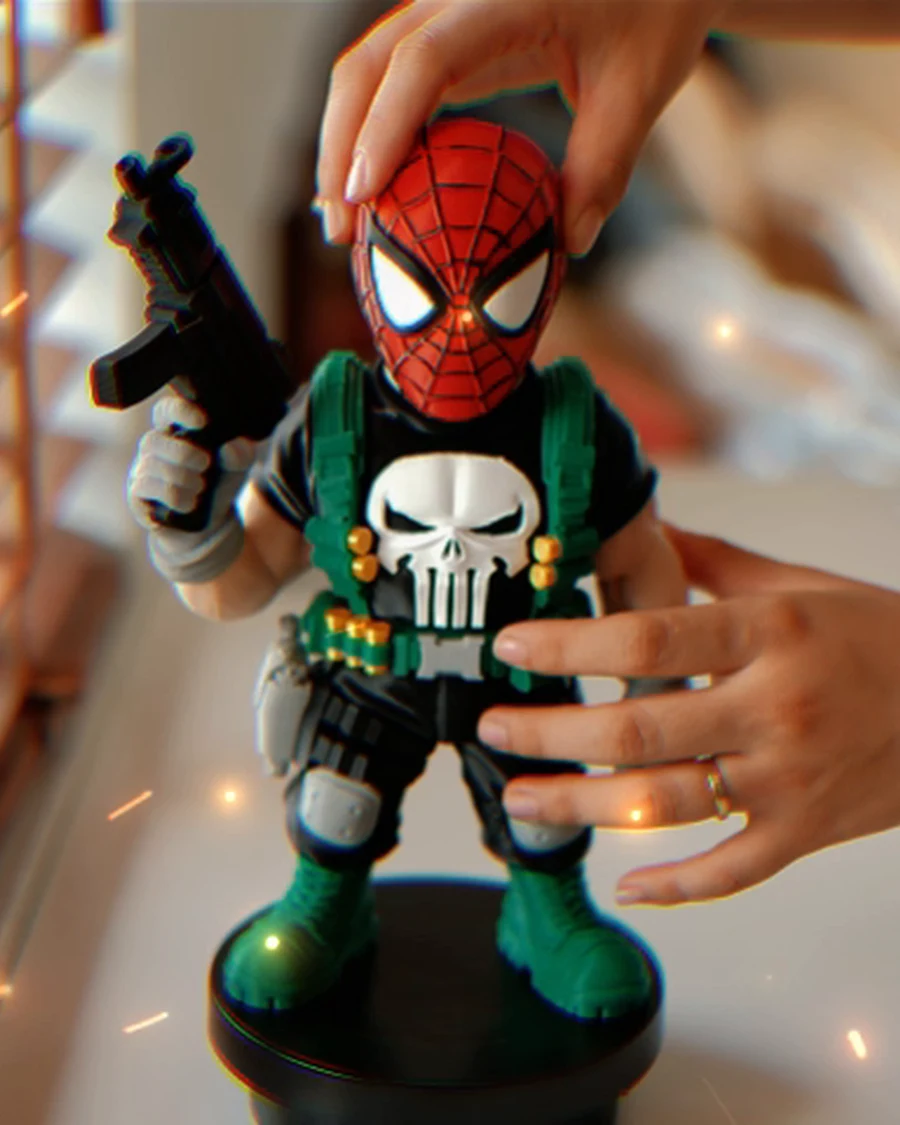 Frank Castle x Spider-Man Helmet 3D printed collectible