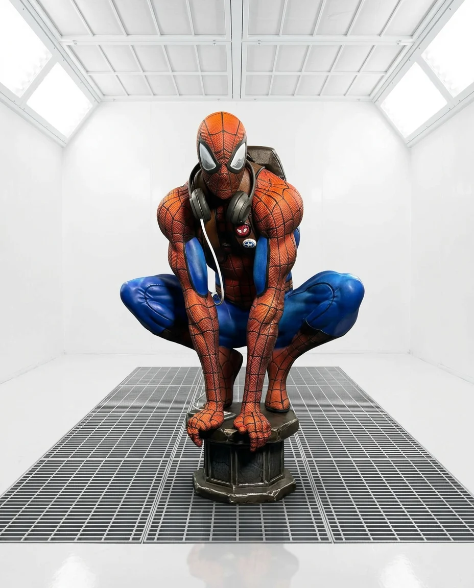 Spider-Man Crouching 3D printed collectible