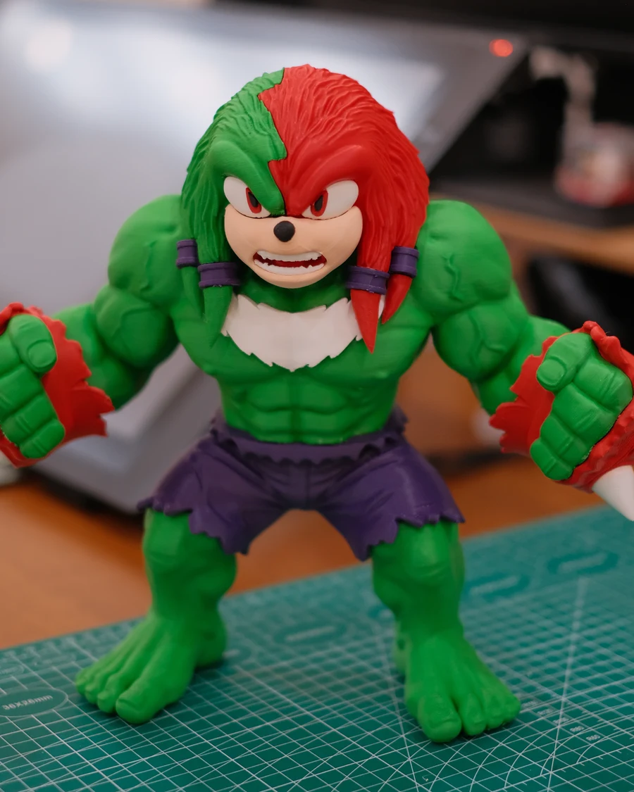 Knulk Knuckles x Hulk 3D printed collectible