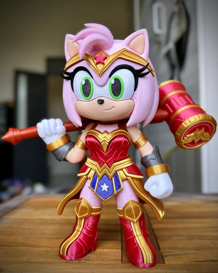 Wonder Amy Wonder Woman X Amy Rose 3D printed collectible