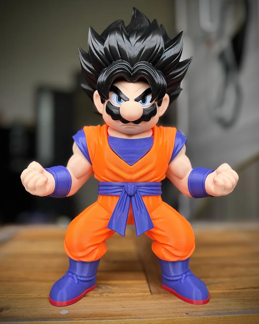 Mario Goku 3D printed collectible