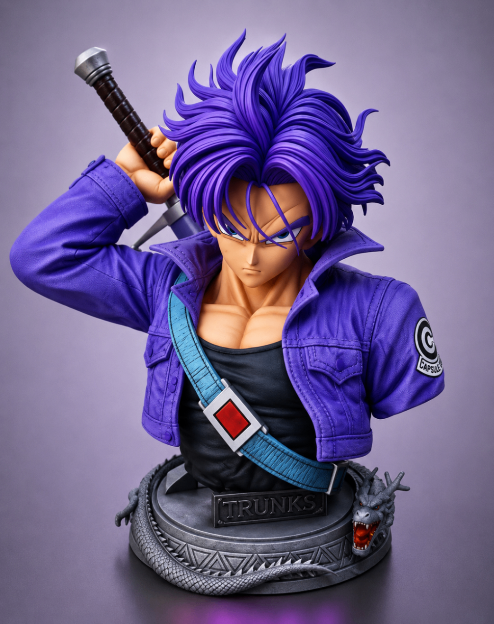 Violet Swordsman Bust 3D printed collectible