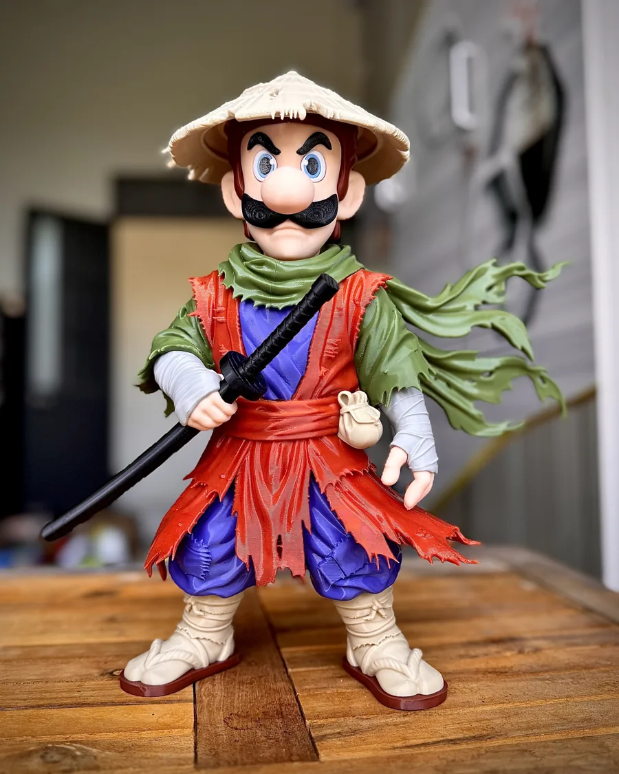 Ronin Luigi - Luigi Samurai 3D printed collectible