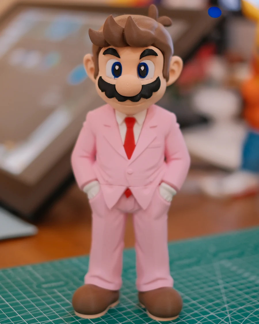 Gentleman Mario Stylish Edition 3D printed collectible