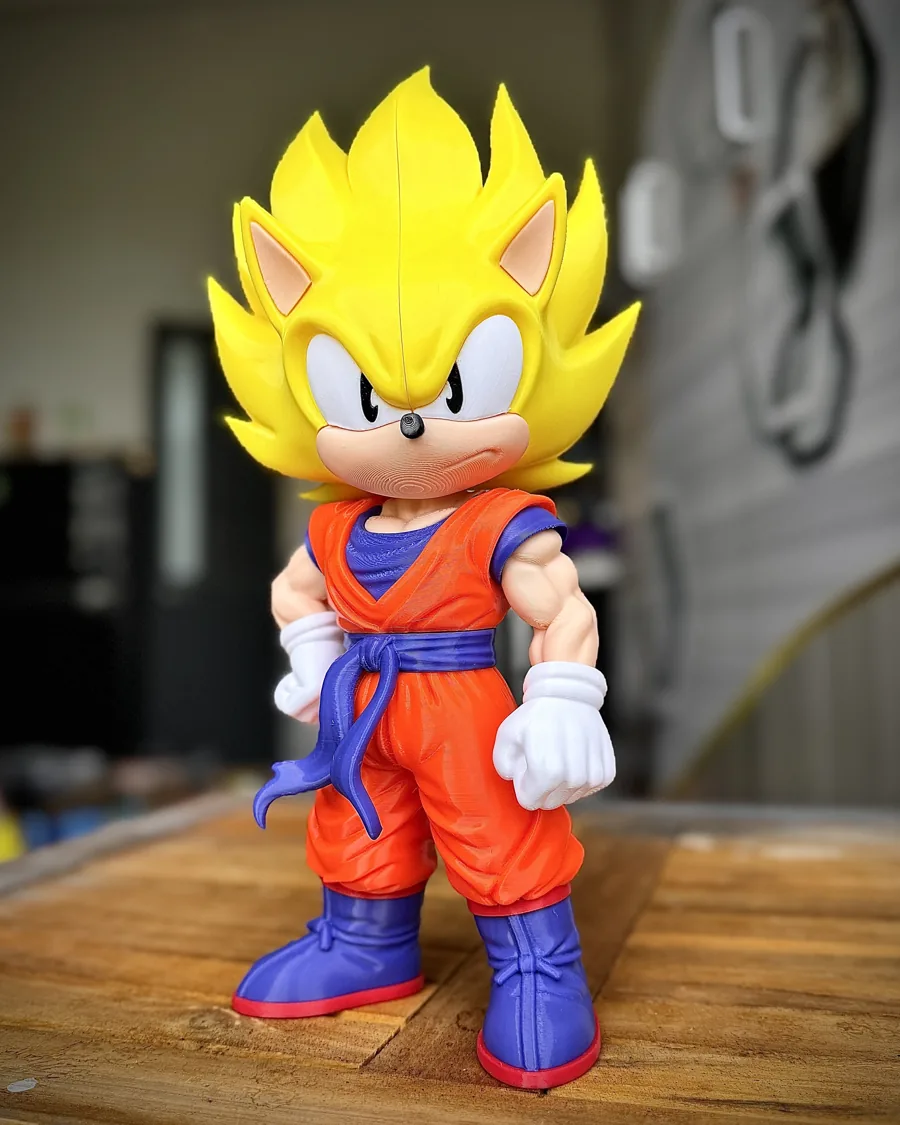 Sonic Goku 3D printed collectible