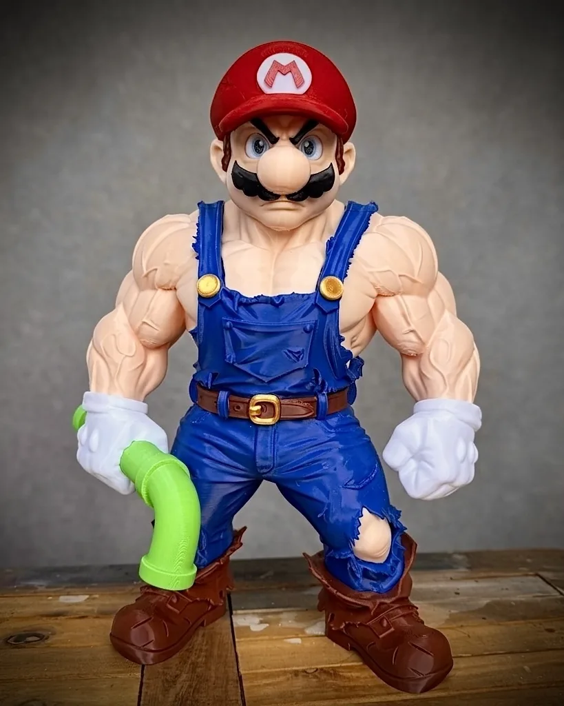 Muscle Mario 3D printed collectible