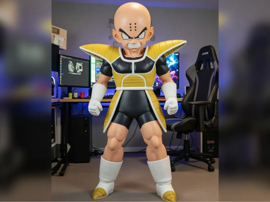 Life-Size Krillin V2 High Detail Z Fighter Model 3D printed collectible